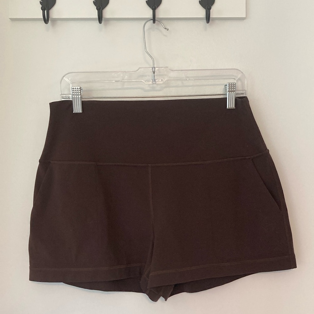 Lululemon women’s brown soft shorts size 10